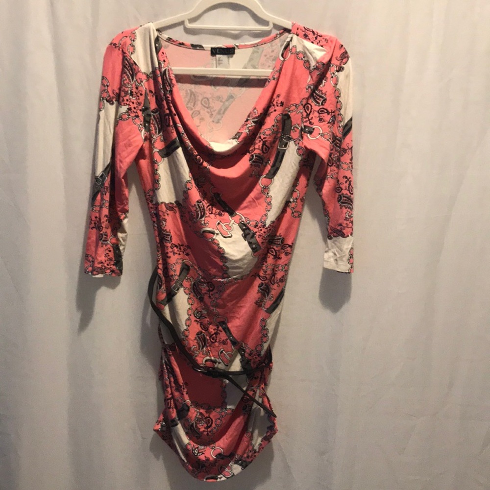Venus dress pink chain dress